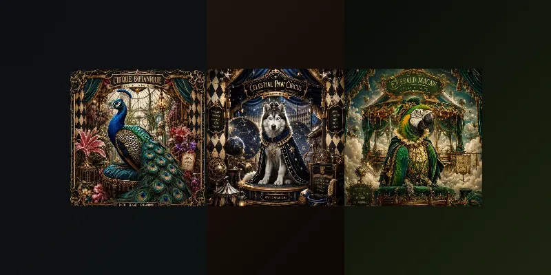 Luxury Circus Pet Portraits generated by undefined
