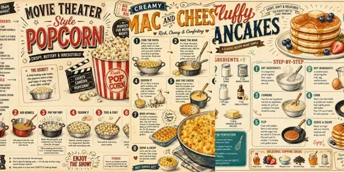 Vintage Recipe Infographics generated by chatgpt-image