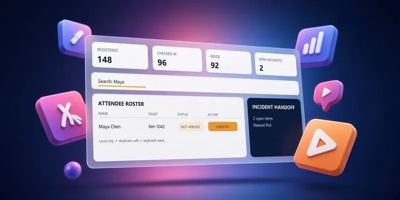 Offline Event Checkin Operations Board