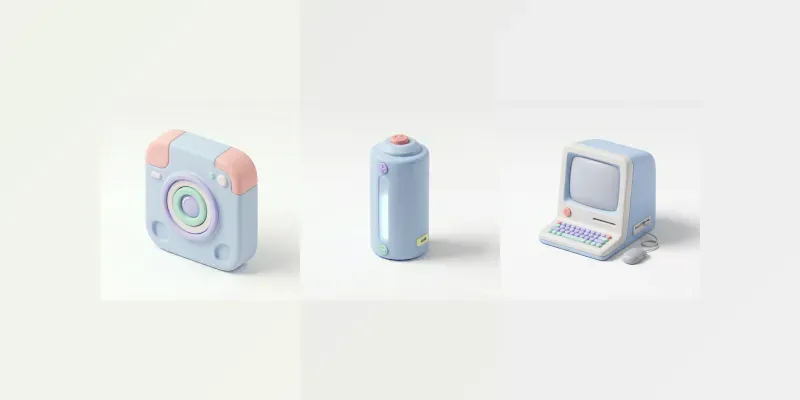 3d Isometric Minimalist Icon Asset Packs generated by undefined