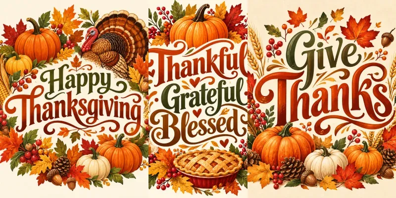 Thanksgiving Illustrated Graphic Generat