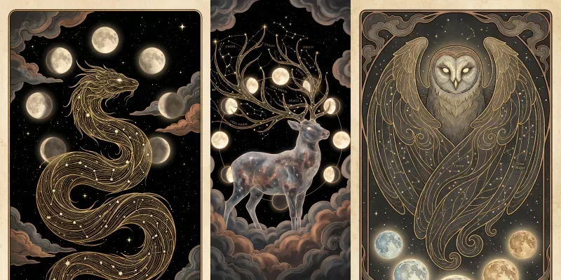 Celestial Gold Thread Art Nouveau generated by undefined