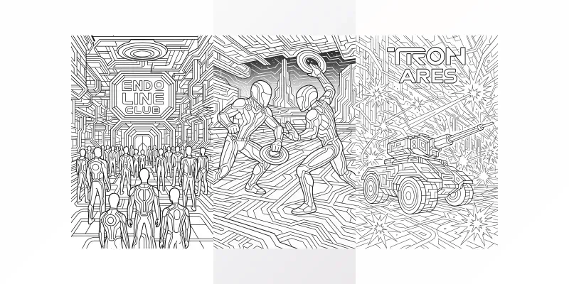 Tron Ares Highdetail Colorings generated by undefined