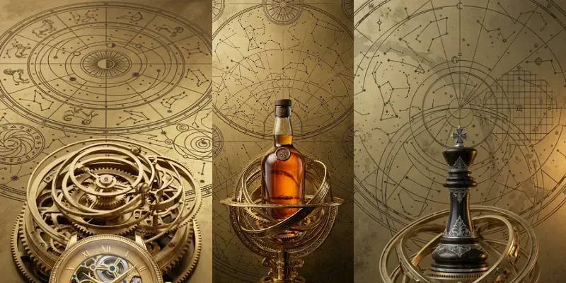 Etched Brass Celestial Maps generated by undefined