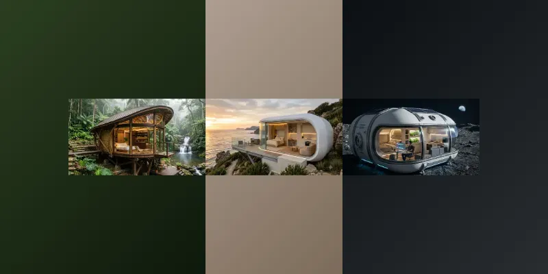 Futuristic Capsule House Designs generated by undefined