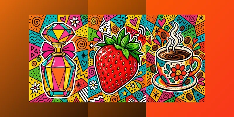 Bold Pop Art Doodle Designs