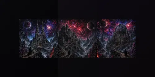 The Cathedrals Beneath Alien Stars generated by chatgpt-image