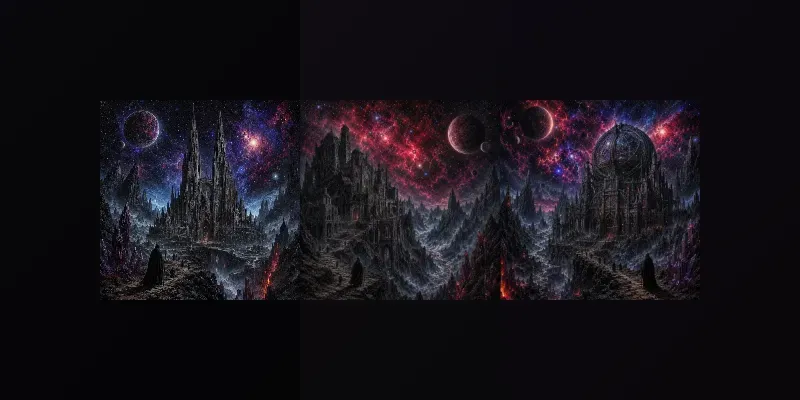 The Cathedrals Beneath Alien Stars generated by undefined