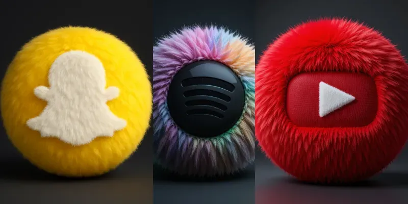 Fluffy 3D Brand Icons generated by undefined