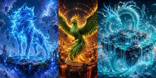 Magical Elemental Floating Realms generated by chatgpt-image