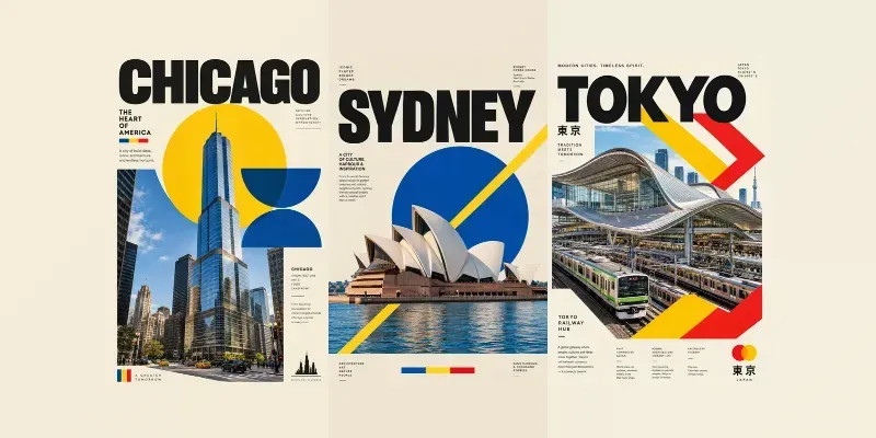 Bauhaus Architectural Collage Posters