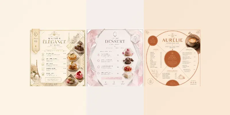 Geometric Boutique Food Menus generated by undefined