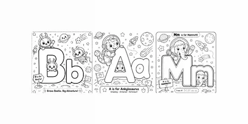 Prehistoric Space Explorer Alphabets generated by chatgpt-image
