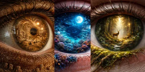 Worlds Within The Eyes Surreal Nature generated by chatgpt-image
