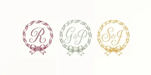 Elegant Ribbon Bow Monogram Wreaths generated by chatgpt-image
