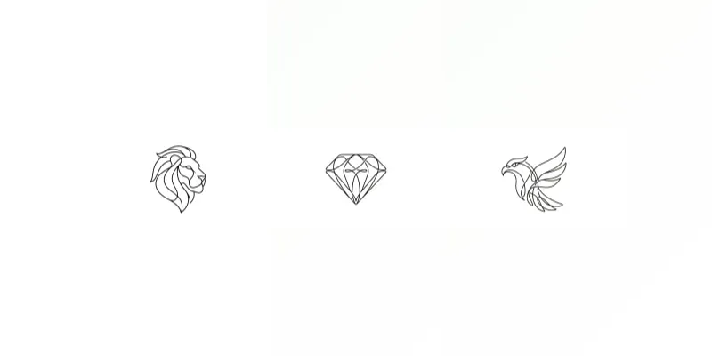 Ultramodern Geometric Minimalist Logos generated by undefined