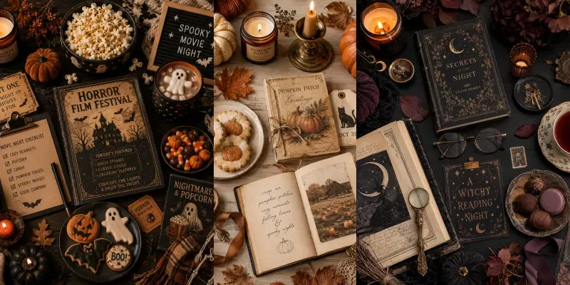 Cozy Spooky Halloween Moodboards generated by undefined