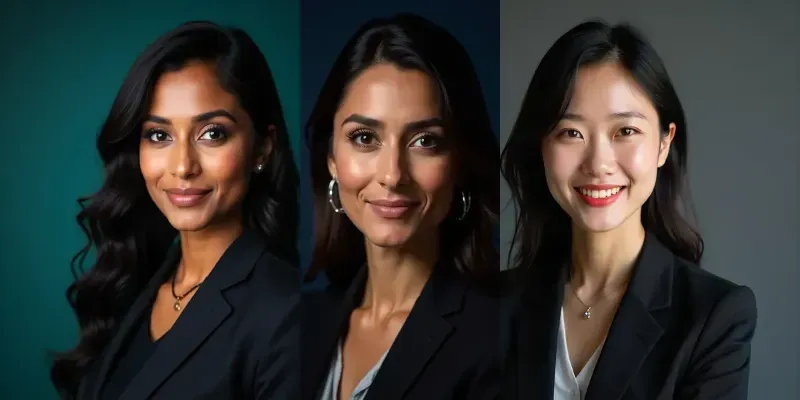 Premium Professional Portrait Photographs generated by undefined