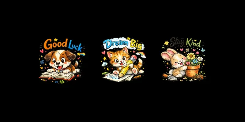 Cute Doodle Quote Tshirt Designs generated by undefined