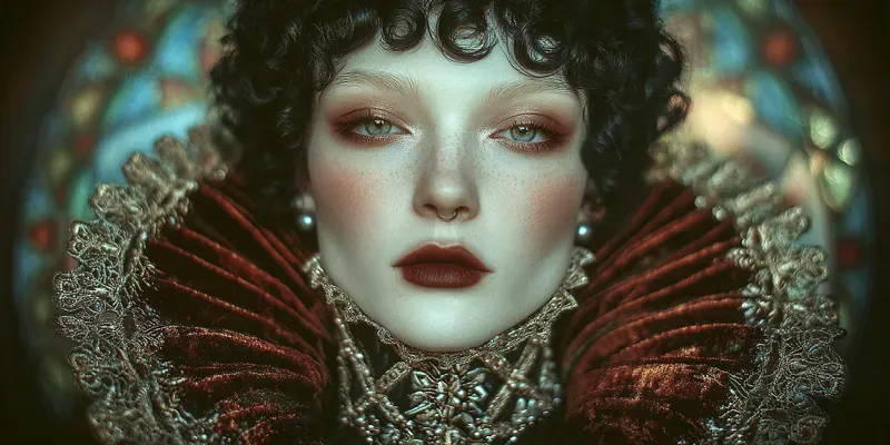 Gothic Baroque Photo Portrait Series generated by undefined