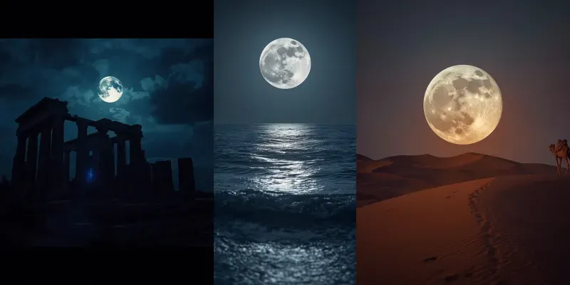 Moonlight Photography generated by undefined