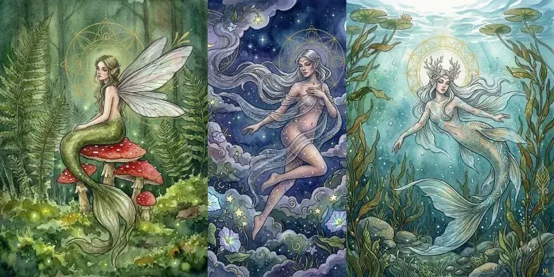 Fairycore Fantasy Watercolor Art generated by undefined