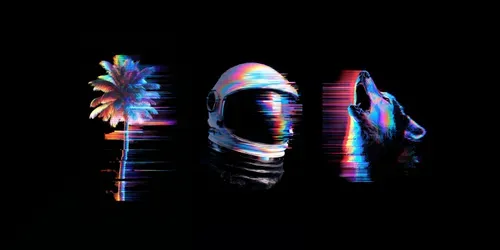 Neon Y2k Glitches generated by midjourney