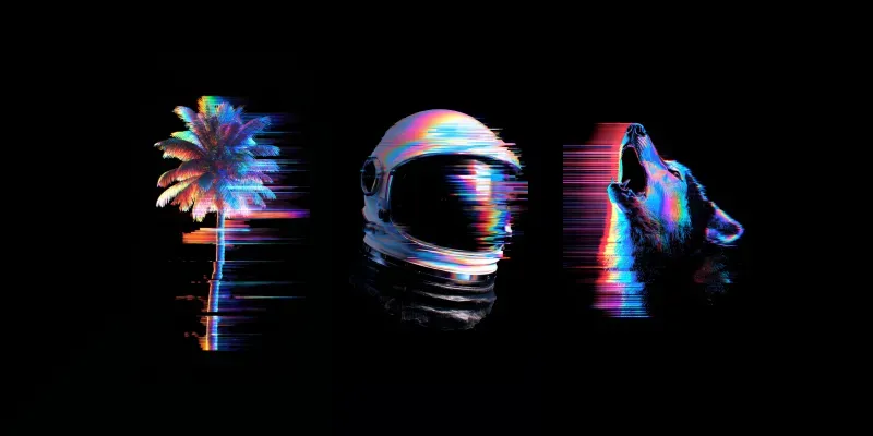 Neon Y2k Glitches generated by undefined