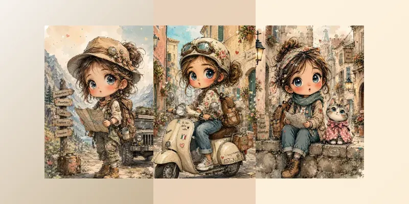 City Explorer Nomad Girl Junk Journals generated by undefined