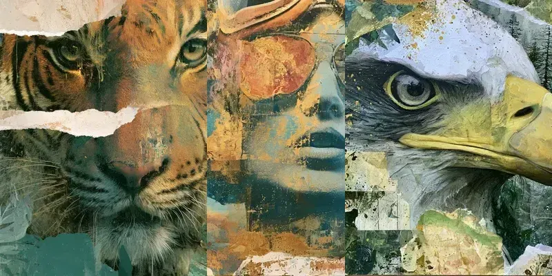 Mixed Media Impact Collages generated by undefined