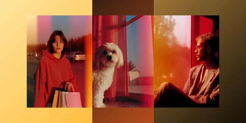 Analog Film Photography In Reds generated by undefined