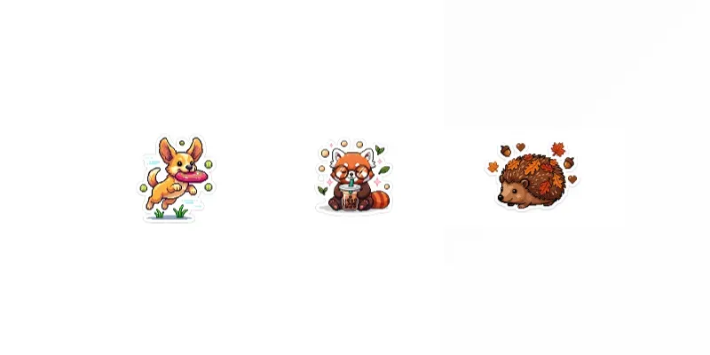 HD Kawaii Pixel Art Stickers generated by undefined