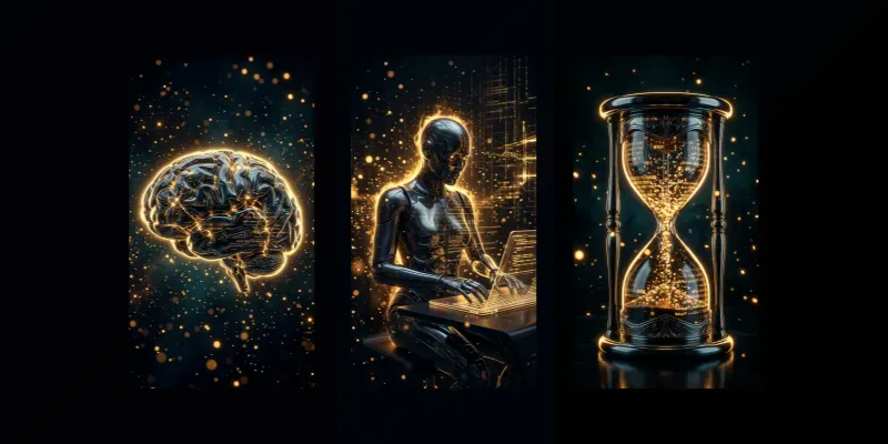 Dark Chrome Liquid Metal Art generated by undefined