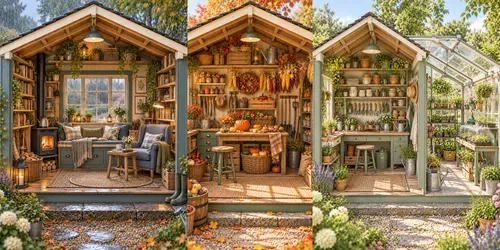 Garden Shed Cutaway Scenes generated by chatgpt-image