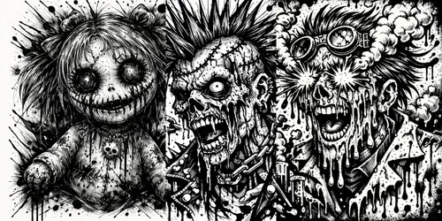 Trippy Ink Horror Character Packs generated by chatgpt-image