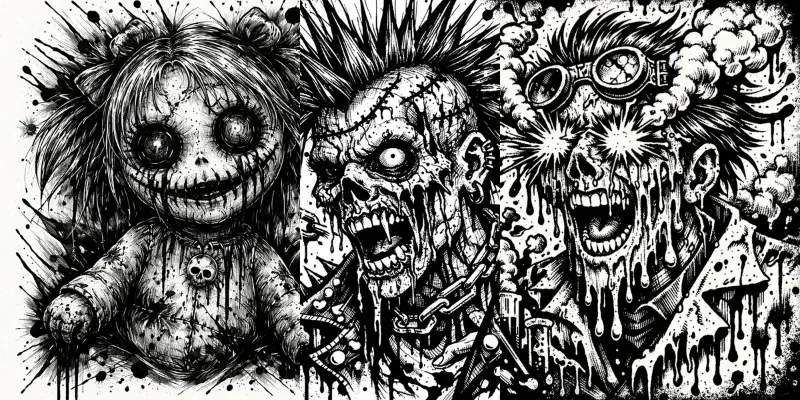 Trippy Ink Horror Character Packs generated by undefined