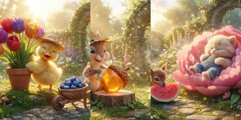 Whimsical 3D Summer Adventures generated by undefined