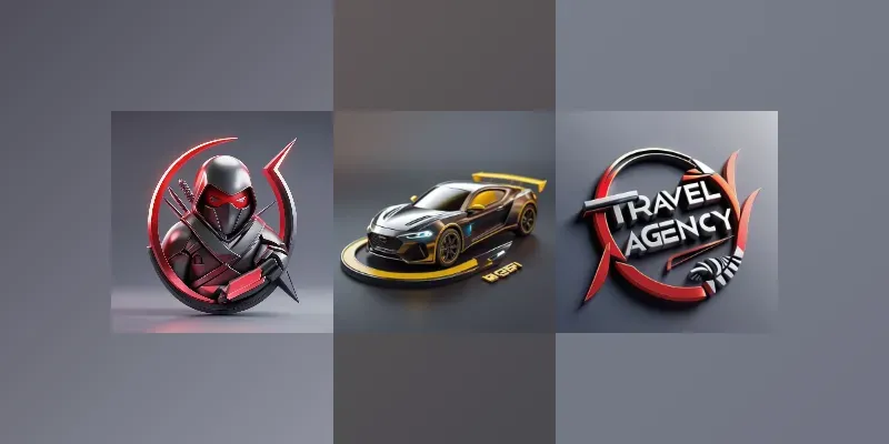 Colorful Modern Logo Designs 3D generated by undefined