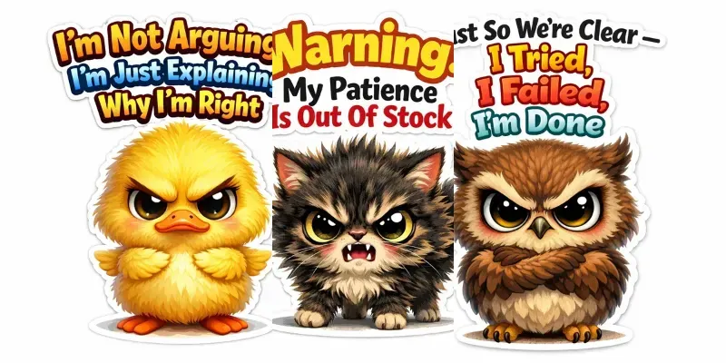 Cute Sarcastic Animal Quote Art generated by undefined