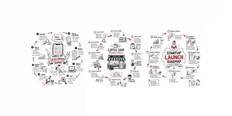 Visual Process Doodle Maps Collections generated by undefined