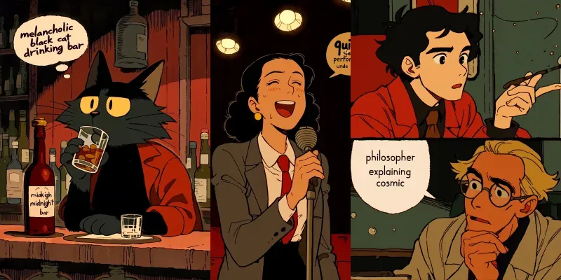Retro Manga Comic Books generated by undefined