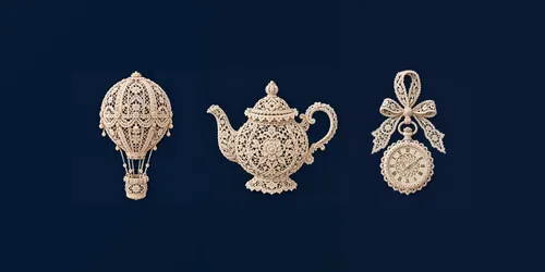 Intricate Handdrawn Cotton Lace Cliparts generated by chatgpt-image