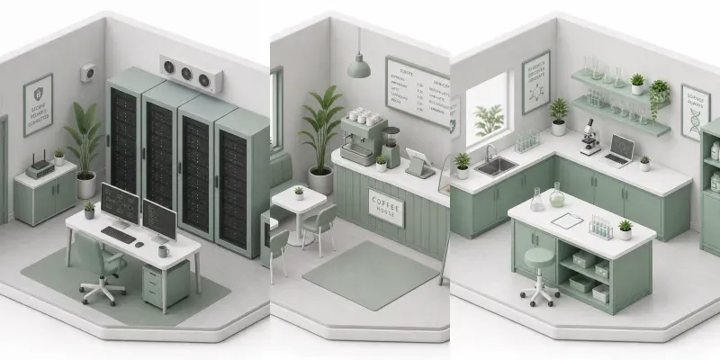 Clean 3D Isometric Professional Assets generated by undefined