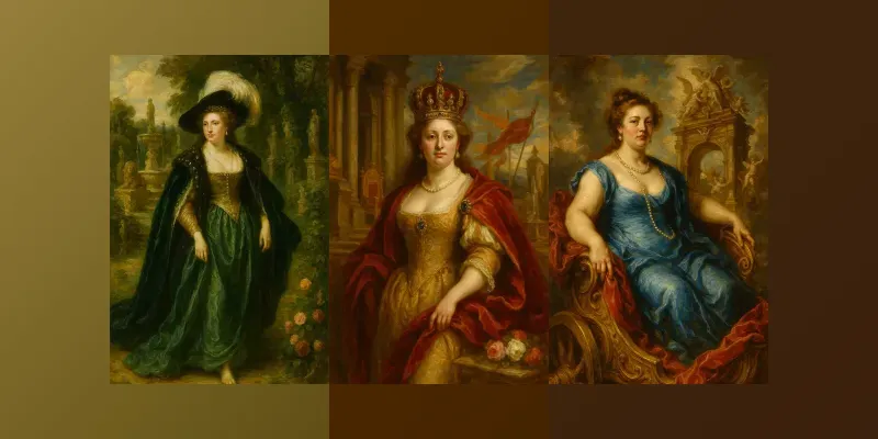 Rubensian Women With The Same Portraits generated by undefined