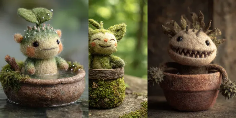 Grow Your Own Alien Felted Creatures generated by undefined