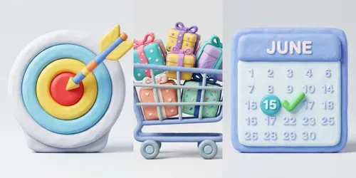 Minimalist 3D Claymorphism App Icons generated by gemini-image