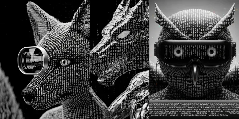 Ascii Cyber Creatures generated by undefined
