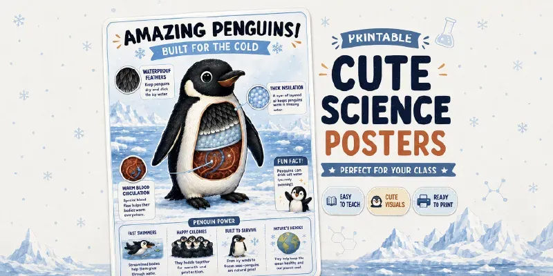 Kids Cute Classroom Science Posters generated by undefined