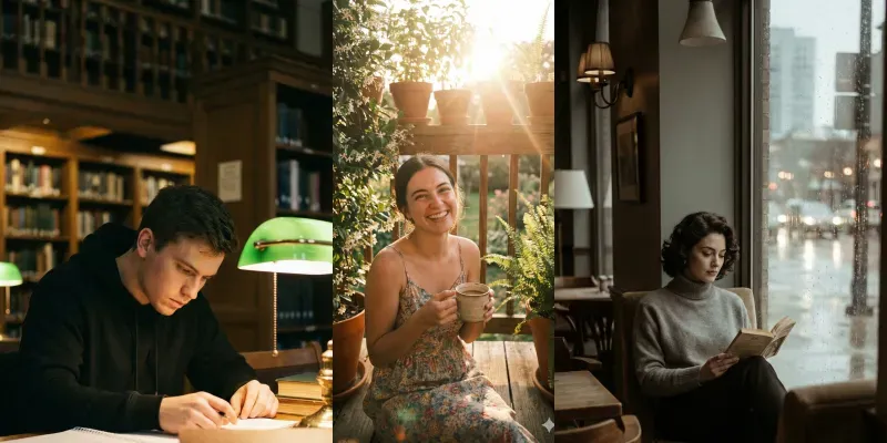 Soft Morning Glow Cozy Portraits generated by undefined