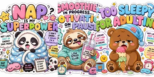 Cute Kawaii Mood Sticker Posters generated by chatgpt-image